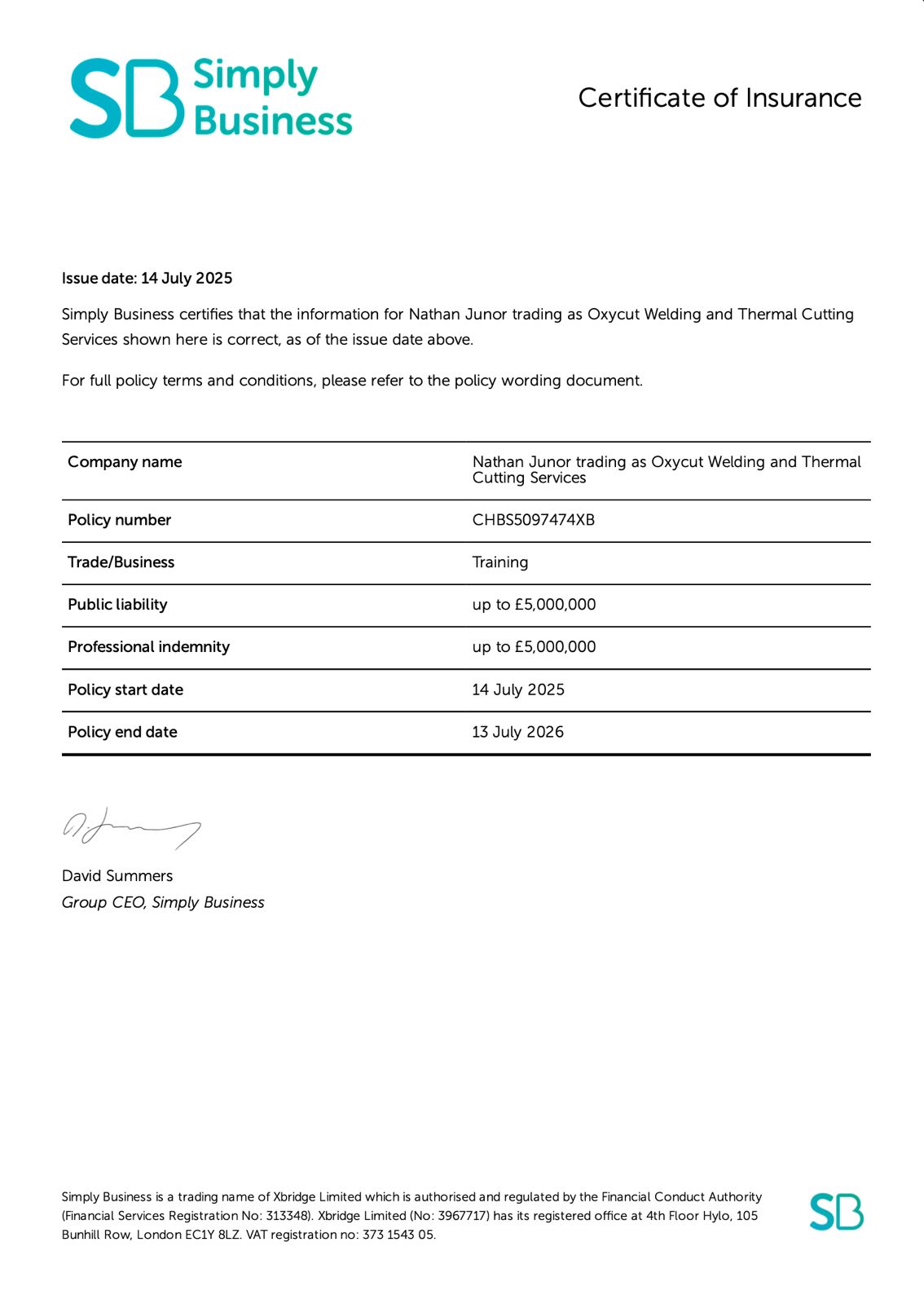Certificate 2